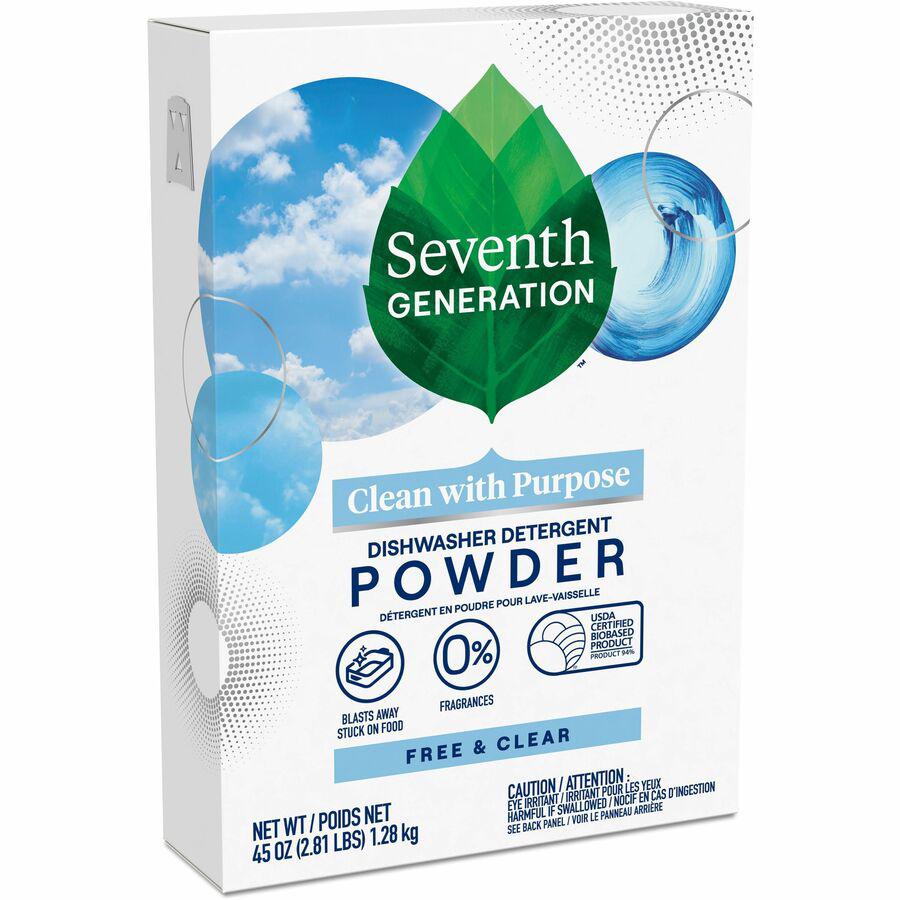 Seventh Generation Dishwasher Detergent - For Kitchen - 45 oz (2.81 lb) - Free & Clear Scent - 1 Each - Non-toxic, Chlorine-free, Phosphate-free - Clear. Picture 5