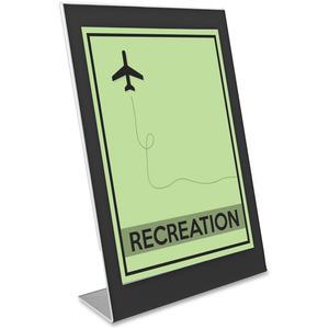 Deflecto Superior Image Bordered Sign Holder - 11" x 8.5" - 1 Each - Clear, Black. Picture 11