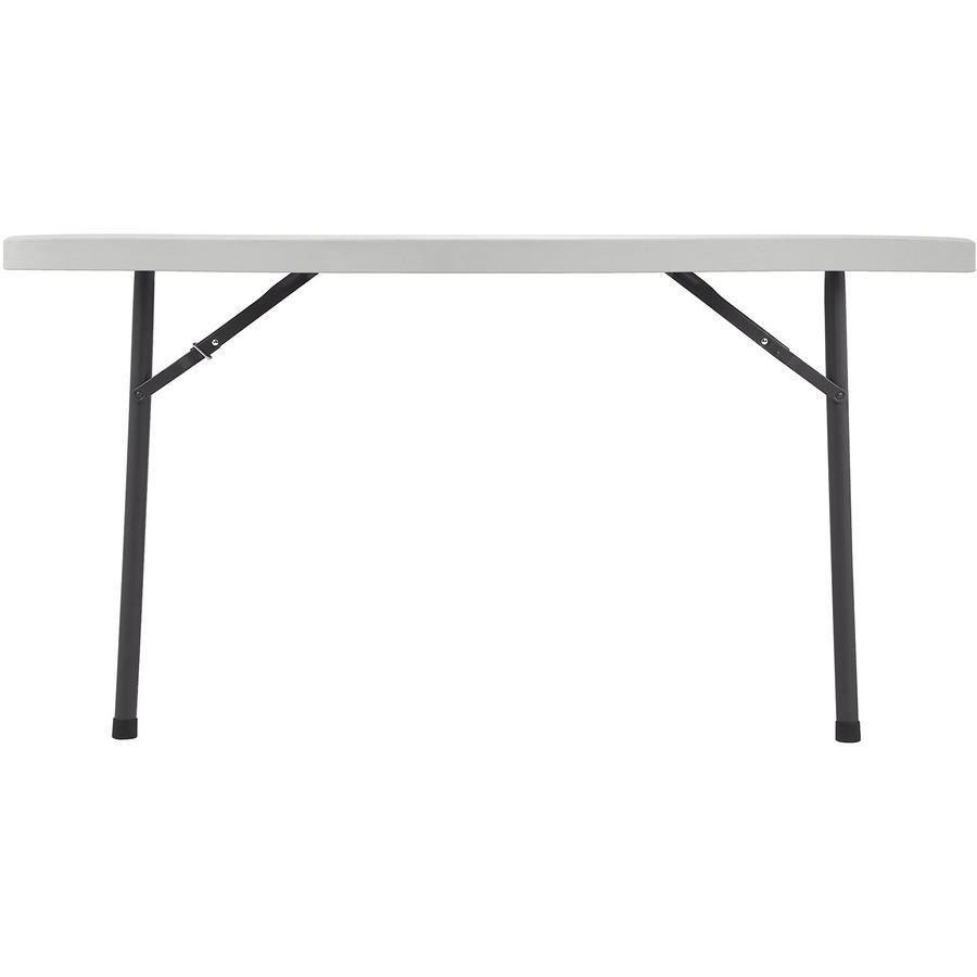 Lorell Ultra-Lite Banquet Folding Table - Round Top - 800 lb Capacity x 71" Table Top Diameter - 29.25" Height x 71" Width x 71" Depth - Gray, Powder Coated - 1 Each. Picture 7