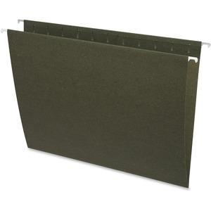 Business Source Letter Recycled Hanging Folder - 8 1/2" x 11" - Green - 100% Recycled - 25 / Box. Picture 7