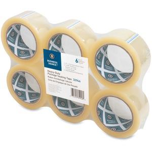 Business Source Heavy-duty Packaging/Sealing Tape - 110 yd Length x 1.88" Width - 3" Core - 1.60 mil - Breakage Resistance - For Bonding, Packing - 6 / Pack - Clear. Picture 4