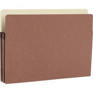 Business Source Straight Tab Cut Legal Recycled File Pocket - 8 1/2" x 14" - 1 3/4" Expansion - Redrope - Redrope - 30% Recycled - 25 / Box. Picture 8
