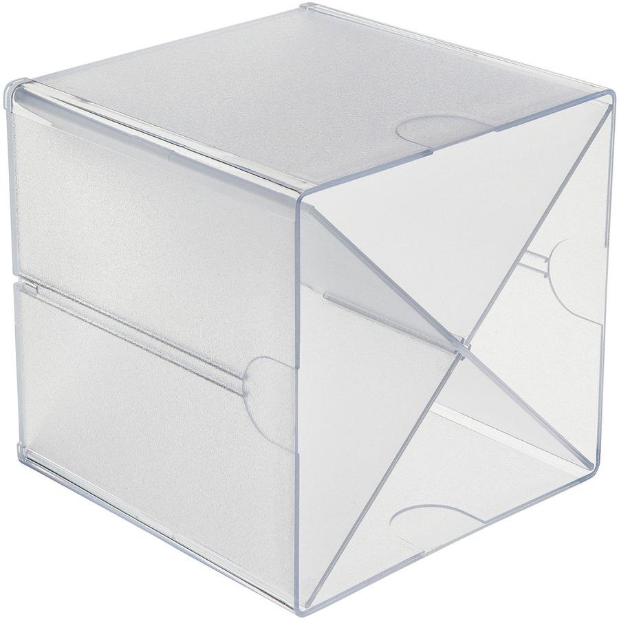 Deflecto Stackable Cube Organizer - 6" Height x 6" Width x 6" Depth - Desktop - Stackable - Plastic - 1 Each. Picture 6