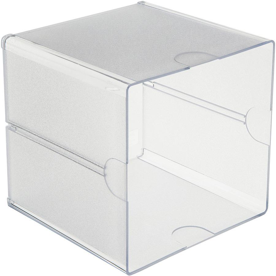 Deflecto Stackable Cube Organizer - 6" Height x 6" Width x 6" Depth - Desktop - Stackable - Plastic - 1 Each. Picture 2