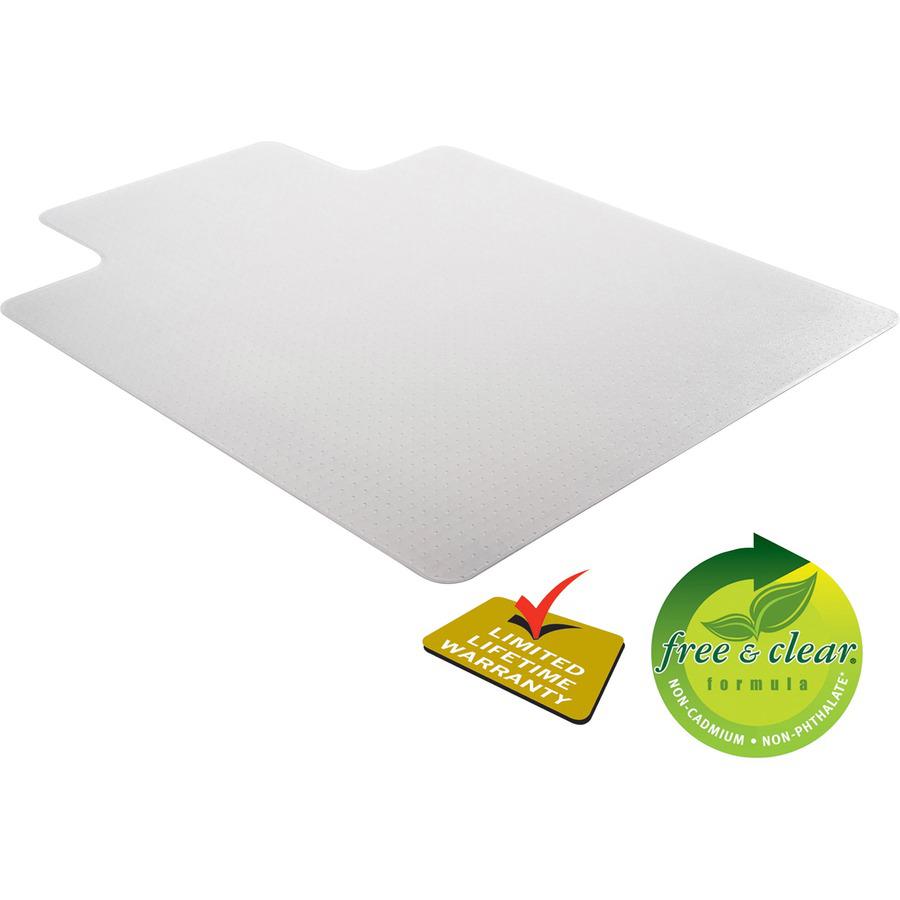 Deflecto SuperMat for Carpet - Carpet, Indoor - 48" Length x 36" Width - Lip Size 10" Length x 19" Width - Rectangle - Clear. Picture 10