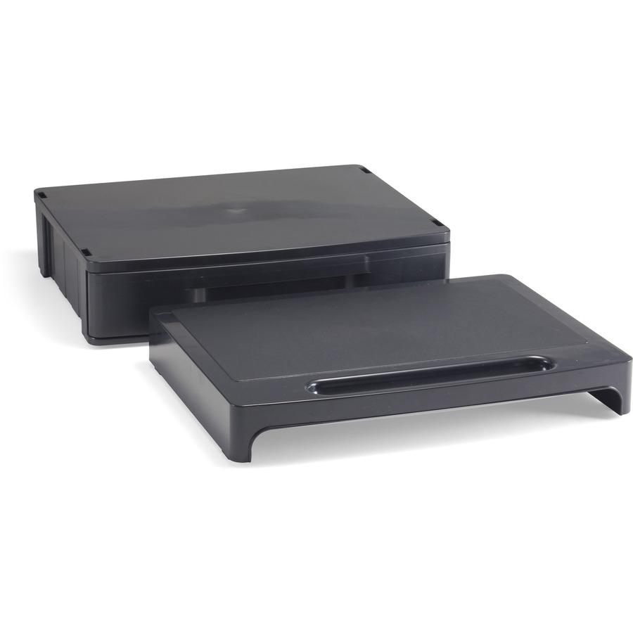 Officemate Monitor Stand with Drawer - 13.1" Width - Black. Picture 6