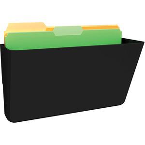 Deflecto Sustainable DocuPocket Letter Black-1 Pocket 50% Recycled Content - 1 Pocket(s) - 7" Height x 13" Width x 4" Depth - 50% Recycled - Plastic - 1 Each. Picture 5