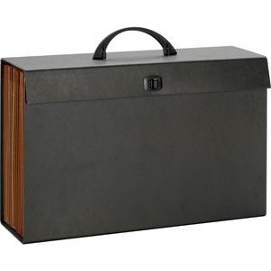 Smead Legal Recycled Expanding File - 8 1/2" x 14" - 1400 Sheet Capacity - 19 Pocket(s) - Black - 30% Recycled - 1 Each. Picture 10