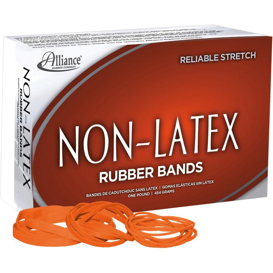 Alliance Rubber 37546 Non-Latex Rubber Bands - Assorted sizes (#54) - 1 lb. assorted box - #19 (3 1/2" x 1/16"), #33 (3 1/2" x 1/8"), #64 (3 1/2" x 1/4") - Orange. Picture 7