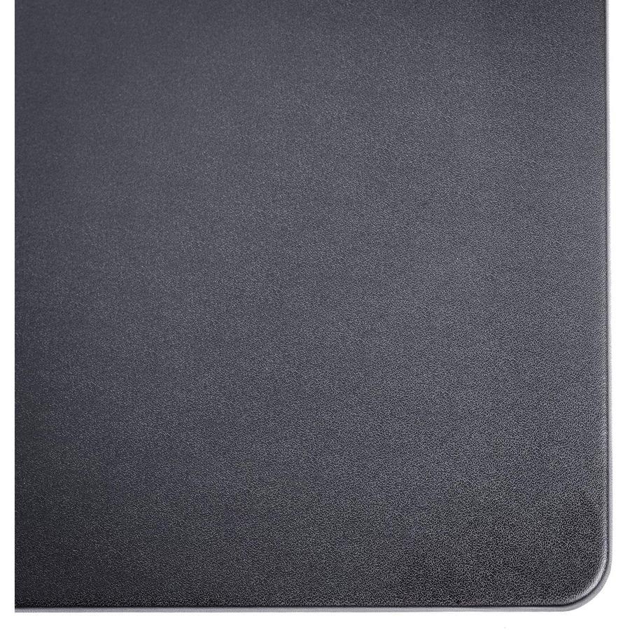 Dacasso Desk Mat - Black Leatherette - Rectangle - 24" Width x 19" Depth - Felt - Leatherette - Black. Picture 4