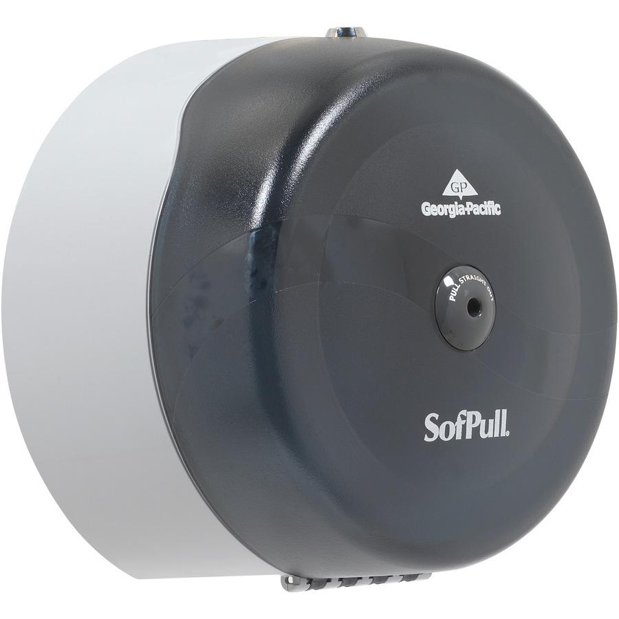 SofPull 1-Roll Centerpull High-Capacity Toilet Paper Dispenser - Center Pull Dispenser - 1 x Roll Center Pull - 10.5" Height x 10.5" Width x 6.8" Depth - Plastic - Lockable, Long Lasting, Sturdy, Dura. Picture 8