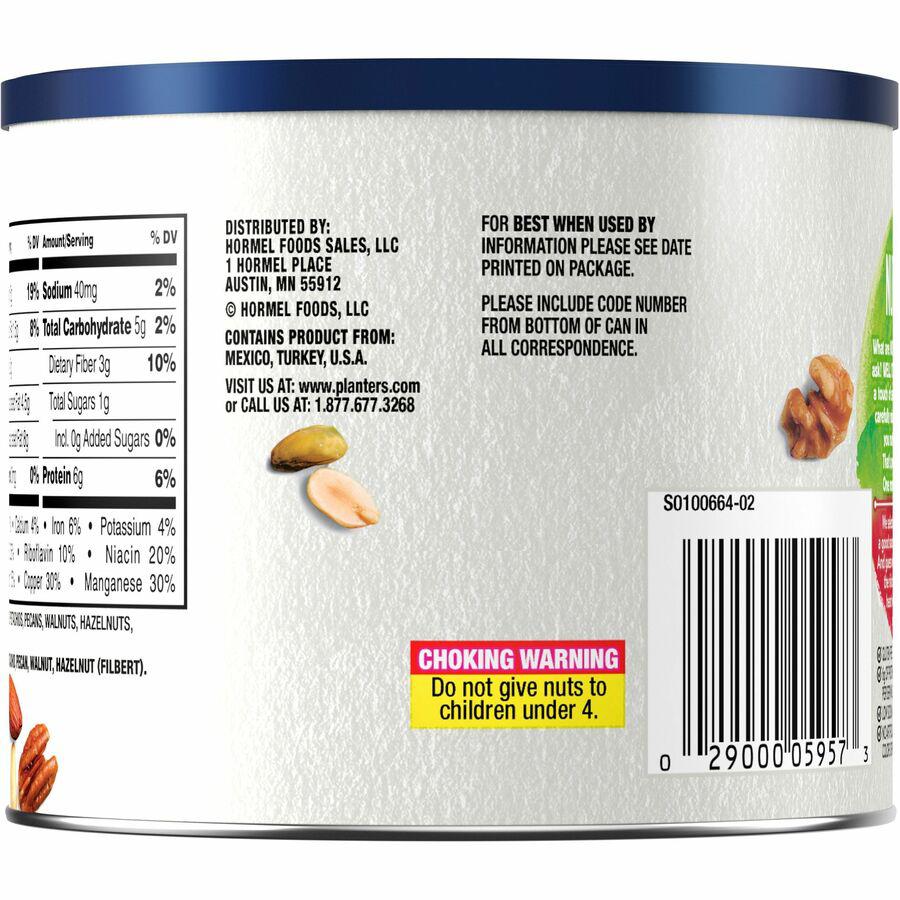 Planters Kraft NUT-rition Heart Healthy Mix - Resealable Container - Almond, Pecan, Hazelnut, Pistachio, Peanut, Walnut - 9.75 oz - 1 Each. Picture 9