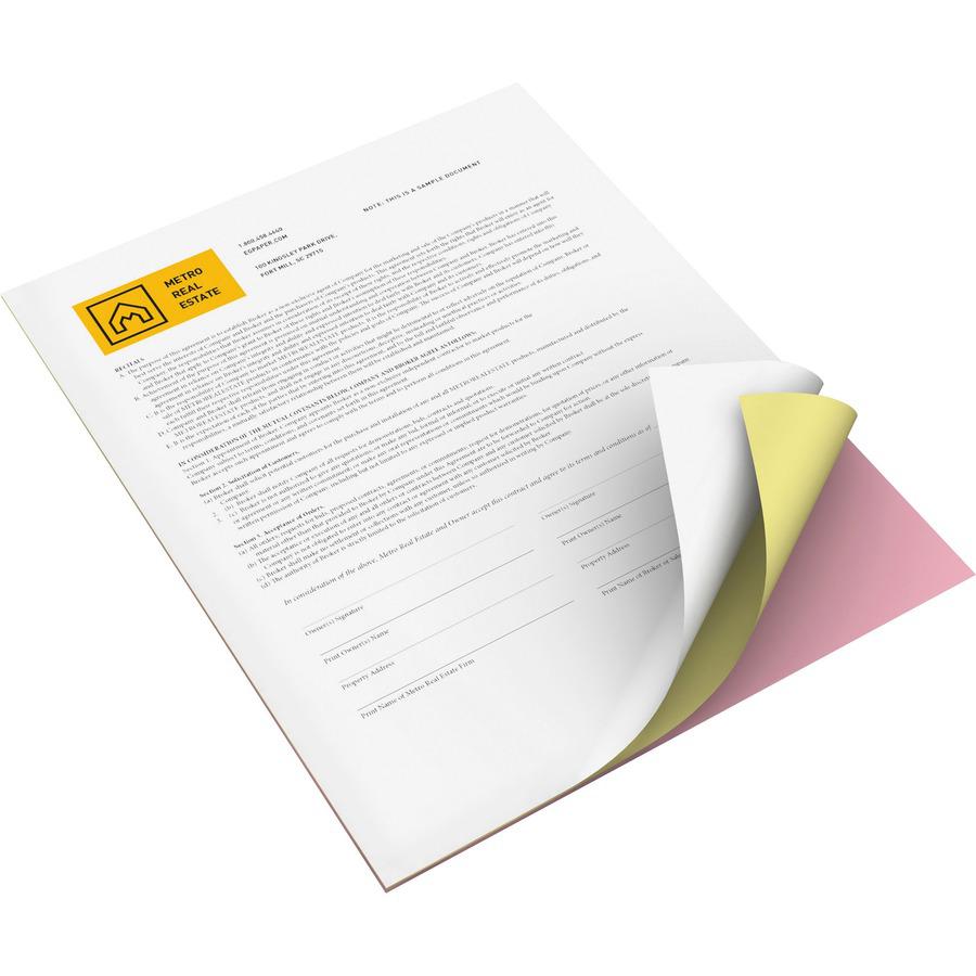 Xerox Bold Digital Carbonless Paper - Letter - 8 1/2" x 11" - 835 Set - Sustainable Forestry Initiative (SFI) - Environmentally Friendly, Precollated, Capsule Control Coating - White, Yellow, Pink. Picture 5