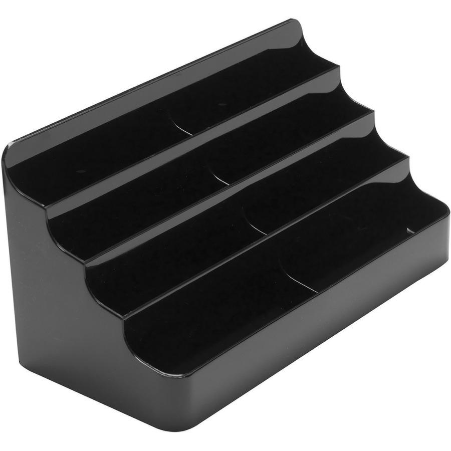Deflecto Sustainable Office Business Card Holder - 3.9" x 7.9" x 3.6" x - Plastic - 1 Each - Black. Picture 7