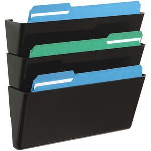 Deflecto Stackable DocuPocket Set - 3 Pocket(s) - 7" Height x 13" Width x 4" Depth - Durable - 1 / Each. Picture 3