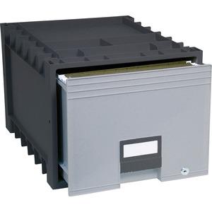 Storex Black/Gray Heavy-duty Archive Drawer - x 18" Width - External Dimensions: 14.3" Length x 18" Width x 12.3"Height - 50 lb - 13.69 gal - Media Size Supported: Letter - Heavy Duty - Stackable - Pl. Picture 5