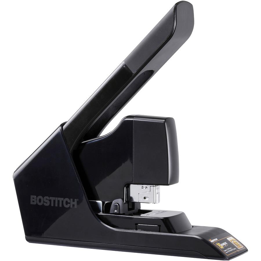 Bostitch EZ Squeeze Antimicrobial Heavy Duty Stapler - 130 Sheets Capacity - 210 Staple Capacity - Full Strip - 1 Each - Black. Picture 6
