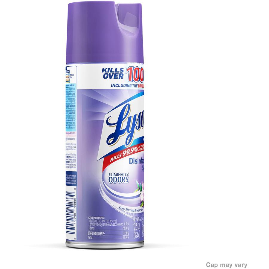 Lysol Early Morning Breeze Disinfectant Spray - 12.5 fl oz (0.4 quart) - Early Morning Breeze ScentCan - 1 Each - Disinfectant - Clear. Picture 5