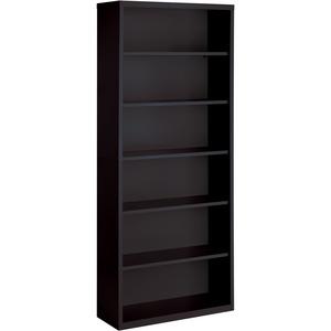 Lorell Fortress Series Bookcase - 34.5" x 13" x 82" - 6 x Shelf(ves) - Black - Powder Coated - Steel - Recycled. Picture 5