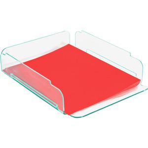 Lorell Single Stacking Letter Tray - Desktop - Durable, Lightweight, Non-skid, Stackable - Acrylic - 1 Each. Picture 2