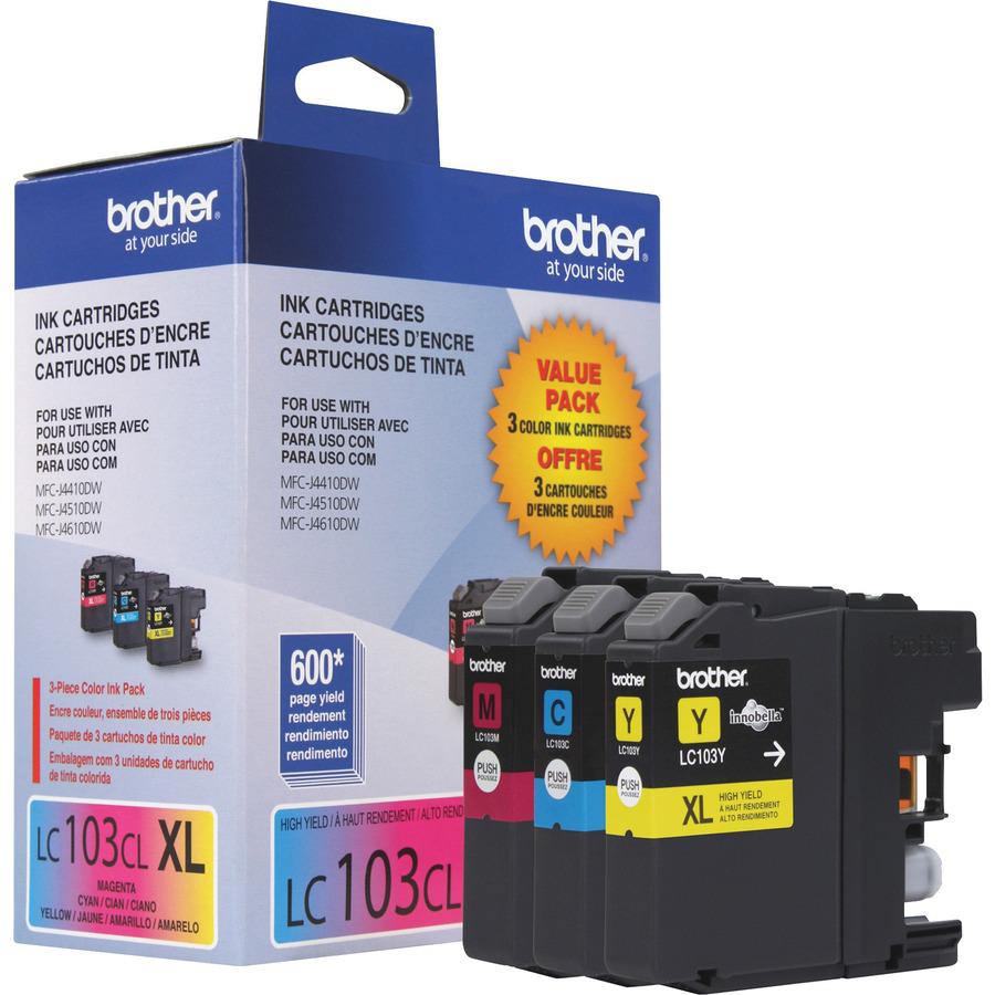 Brother Innobella LC1033PKS Original Ink Cartridge - Inkjet - High Yield - 600 Pages Cyan, 600 Pages Magenta, 600 Pages Yellow - Cyan, Magenta, Yellow. Picture 8