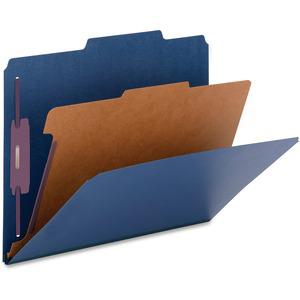 Nature Saver 2/5 Tab Cut Legal Recycled Classification Folder - 8 1/2" x 14" - 2" Fastener Capacity for Folder, 2" Fastener Capacity, 2" Fastener Capacity - Top Tab Location - Right of Center Tab Posi. Picture 4