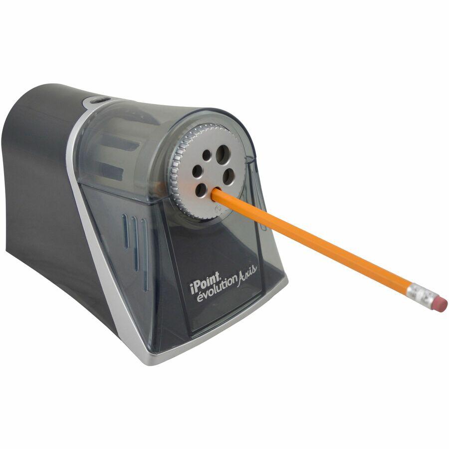Westcott iPoint Evolution Axis Pencil Sharpener - Desktop - Helical - 5" Height x 7.8" Width x 5.4" Depth - Silver - 1 Each. Picture 10