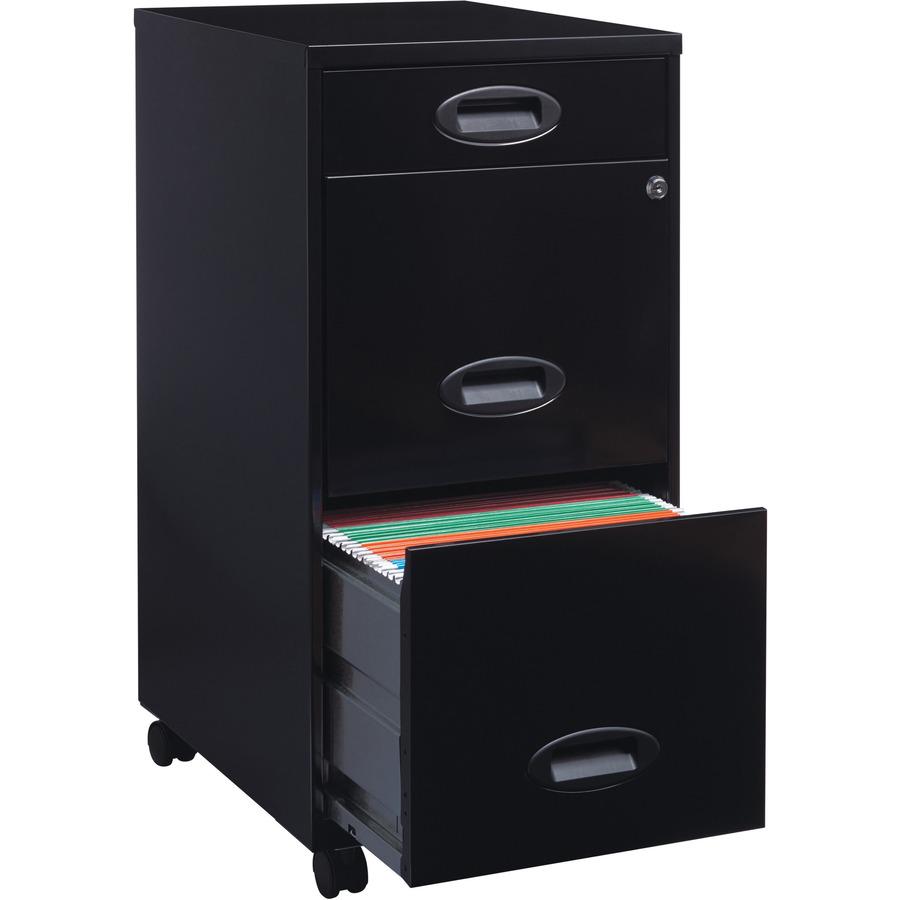 Lorell SOHO 18" 3-Drawer File Cabinet - 14.3" X 18" X 27" - 3 X Drawer ...