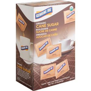 Genuine Joe Turbinado Natural Cane Sugar Packets - Packet - 0.159 oz (4.5 g) - Molasses Flavor - Natural Sweetener - 200/Box. Picture 10
