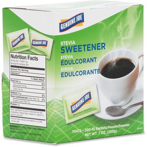 Genuine Joe Stevia Natural Sweetener Packets - 0 lb (0 oz) - Natural Sweetener - 200/Box. Picture 9