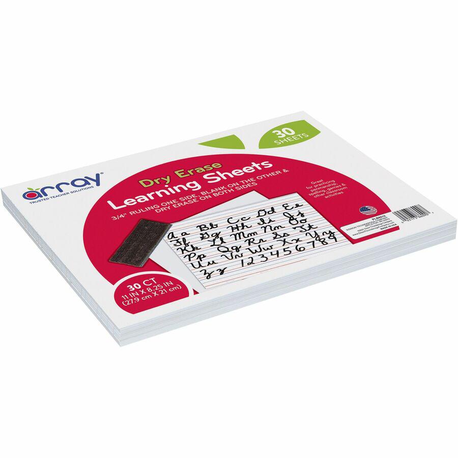 GoWrite! Dry Erase Learning Board - Dry-erase, Two-Sided, 3/4" Rule/Plain - 11" Width x 8.25" Height - White Surface - Rectangle - No - 30 / Pack. Picture 7