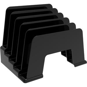 Deflecto Sustainable Office Small Incline Sorter - 5 Compartment(s) - 6" Height x 8" Width x 5.5" Depth - Desktop - Sturdy - 30% Recycled - Plastic - 1 Each. Picture 7