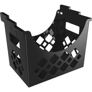 Deflecto Sustainable Office Desktop Hanging File Holder - 9.6" Height x 13.3" Width x 8.5" DepthDesktop - Sturdy - 30% Recycled - Black - 1 Each. Picture 3