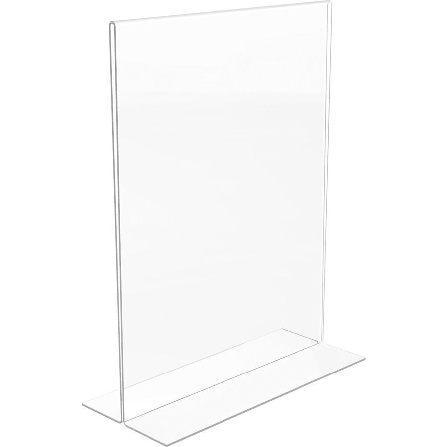 Lorell Double-sided Frame - 1 Each - 8.50" Holding Width x 11" Holding Height - Rectangular Shape - Double Sided - Acrylic - Countertop - Clear. Picture 8