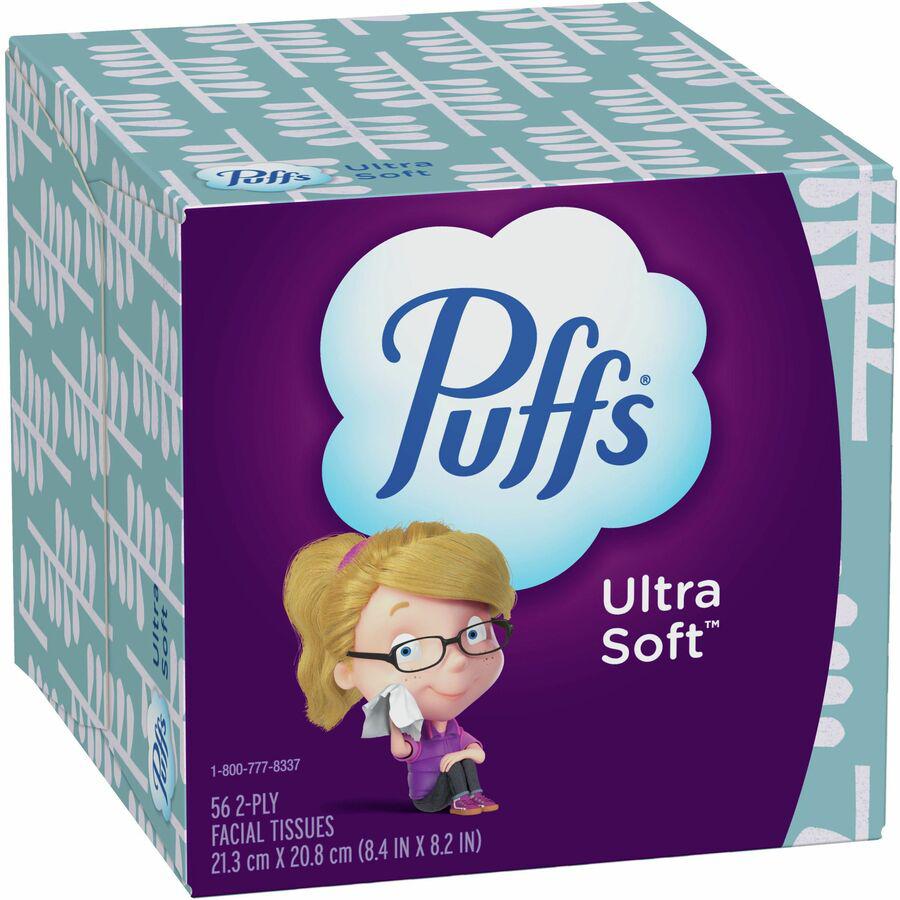 Puffs Ultra Facial Tissue - White - 56 Per Box - 24 / Carton. Picture 8