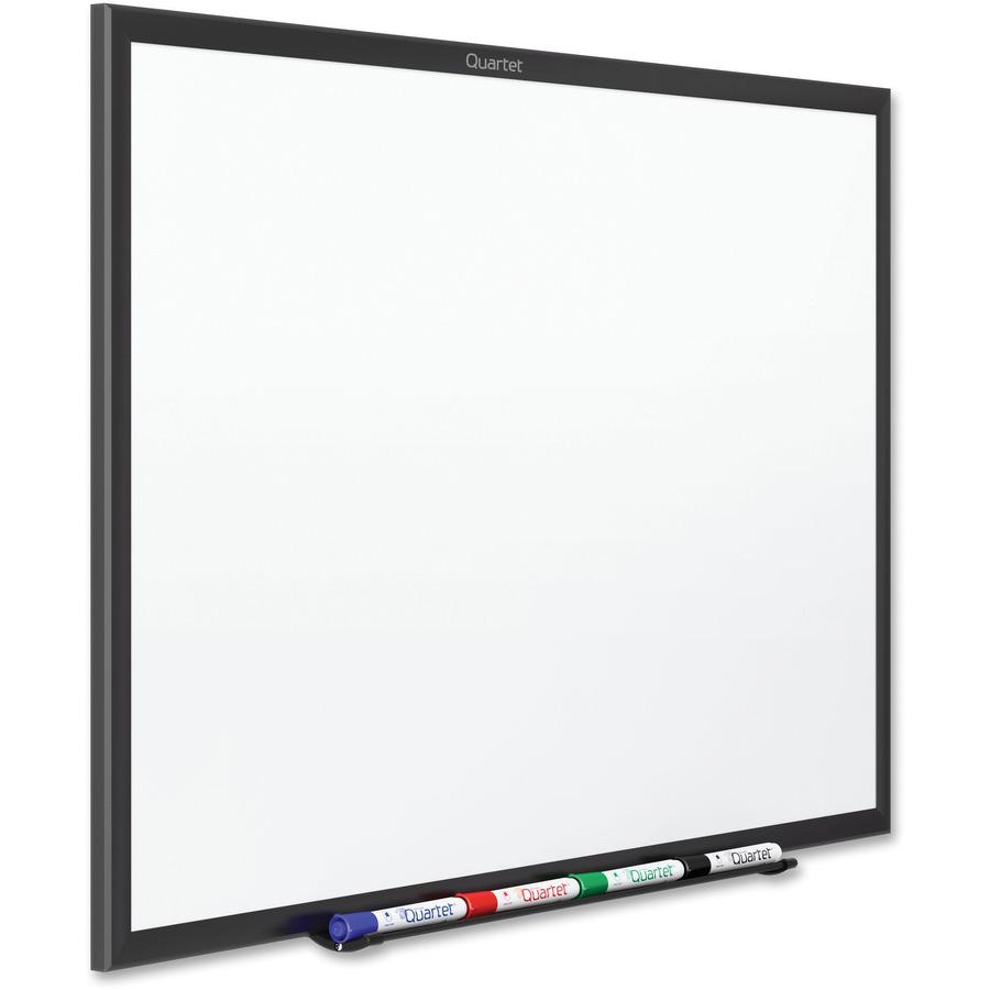 Quartet Classic Total Erase Whiteboard - 48" (4 ft) Width x 36" (3 ft) Height - White Melamine Surface - Black Aluminum Frame - Horizontal/Vertical - 1 Each. Picture 10