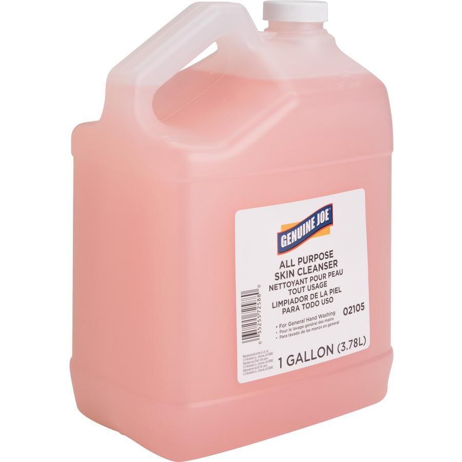 Genuine Joe All Purpose Skin Cleanser - 1 gal (3.8 L) - Hand, Skin - Pink - 4 / Carton. Picture 3