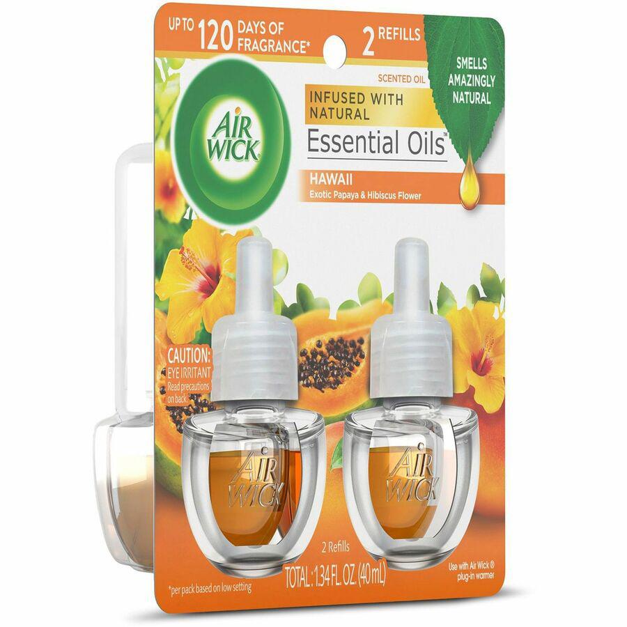 Air Wick Papaya Scented Oil - Oil - 0.7 fl oz (0 quart) - Hawaii Exotic Papaya, Hibiscus Flower - 60 Day - 2 / Pack. Picture 5