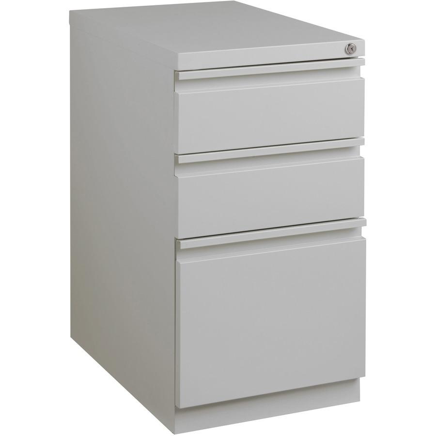 Lorell 20" Box/Box/File Mobile File Cabinet with Full-Width Pull - 15" x 19.9" x 27.8" - 3 x Drawer(s) for Box, File - Letter - Ball-bearing Suspension, Drawer Extension, Durable, Recessed Drawer - Gr. Picture 8