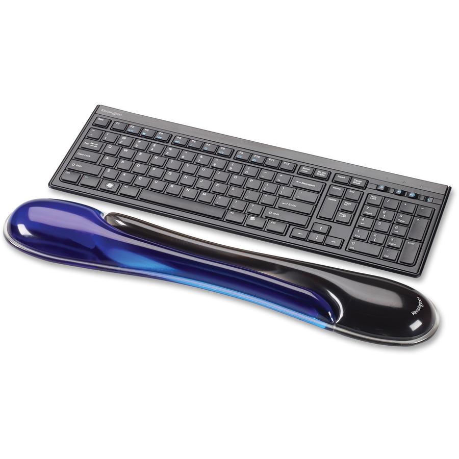 Kensington Duo Gel Wave Keyboard Wrist Rest - Black & Blue - 1 Pack. Picture 3
