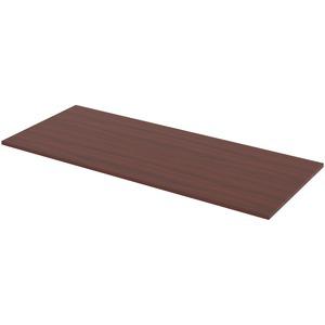 Lorell Relevance Series Tabletop - Laminated Rectangle, Mahogany Top - Contemporary Style x 60" Table Top Width x 24" Table Top Depth x 1" Table Top Thickness x 59.88" Width x 23.63" Depth - Assembly . Picture 8