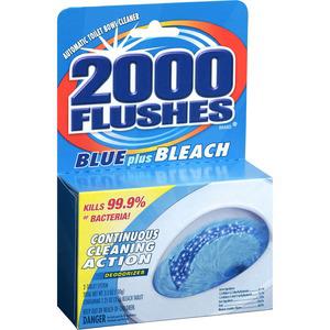 WD-40 2000 Flushes Blue/Bleach Bowl Cleaner Tablets - Concentrate - 3.50 oz (0.22 lb) - 12 / Carton - Antibacterial, Deodorant - Blue. Picture 5