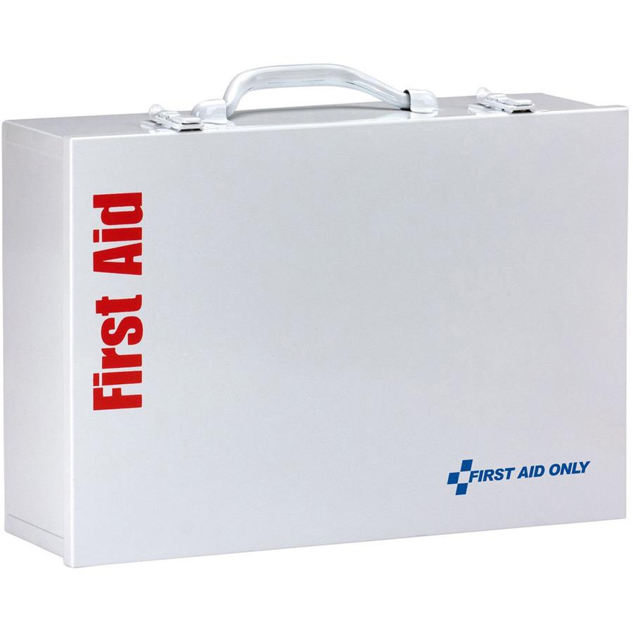 First Aid Only 2-Shelf First Aid Cabinet with Medications - ANSI Compliant - 446 x Piece(s) For 75 x Individual(s) - 11" Height x 15.3" Width x 4.5" Depth Length - Steel Case - 1 Each. Picture 7