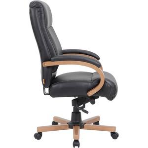 Lorell Executive Chair - Black Leather Seat - Black Leather Back - 1 Each. Picture 8