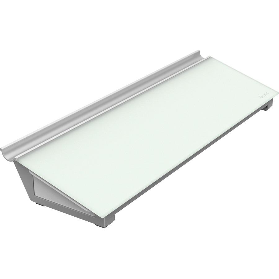 Quartet Glass Dry-Erase Desktop Computer Pad - 18" (1.5 ft) Width x 6" (0.5 ft) Height - White Glass Surface - Rectangle - Horizontal - 1 Each. Picture 6