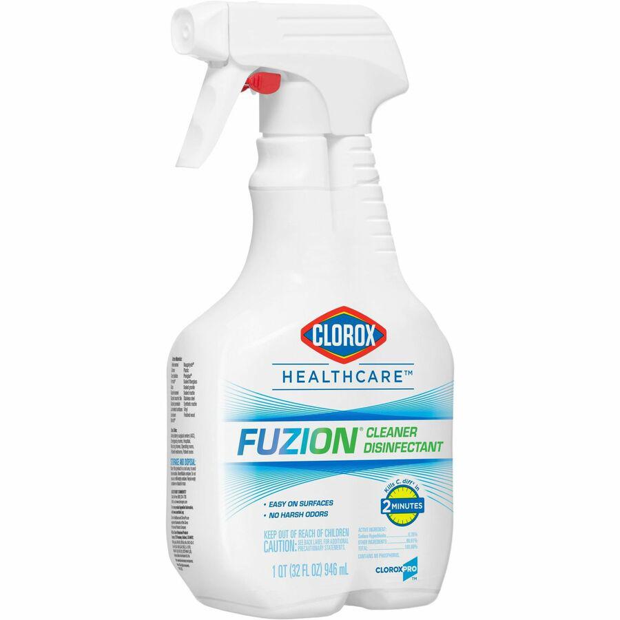 Clorox Healthcare Fuzion Cleaner Disinfectant - Ready-To-Use Spray - 32 fl oz (1 quart) - Bottle - 1 Each - Translucent. Picture 4