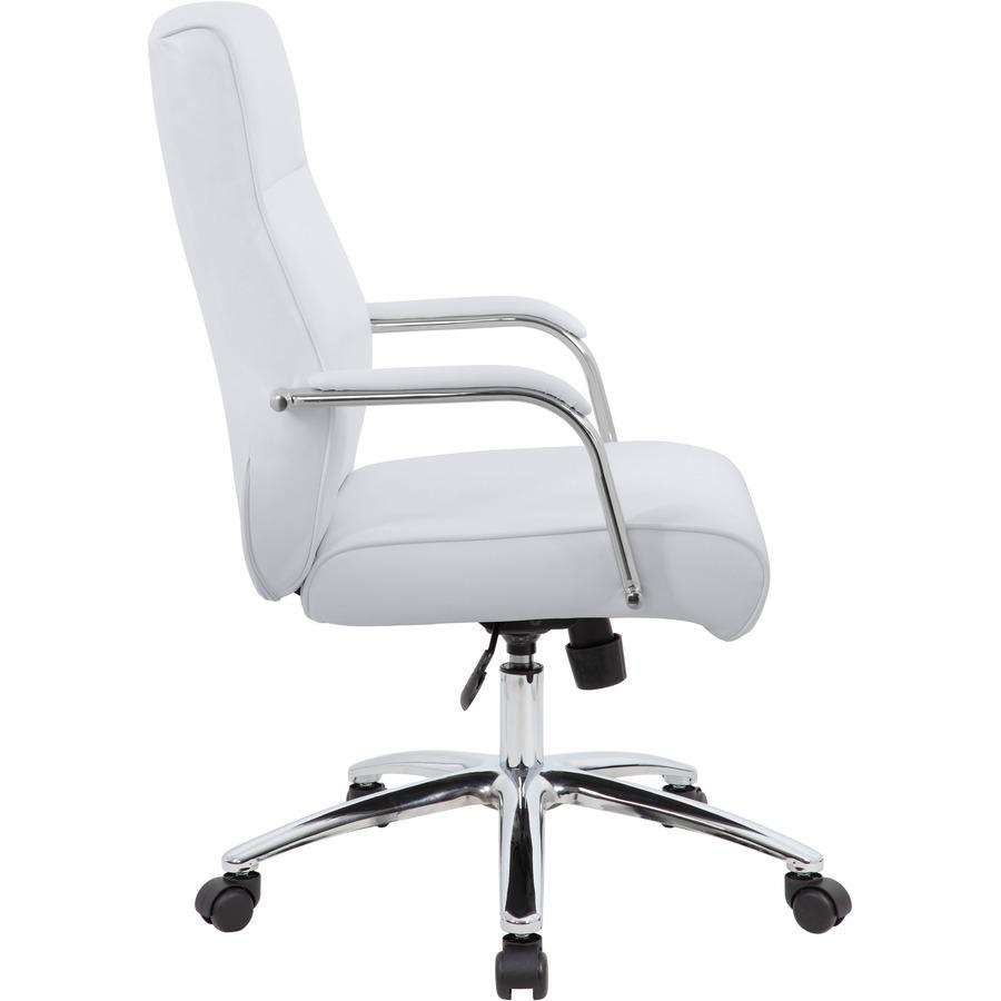 Boss Conf Chair, White - White - 1 Each. Picture 9