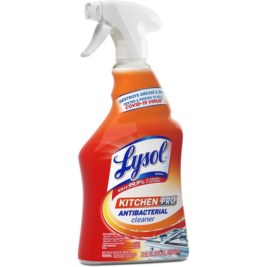 Lysol Kitchen Pro Antibacterial Cleaner - For Multi Surface - 22 fl oz (0.7 quart) - Fresh Citrus Scent - 1 Each - Deodorize, Streak-free, Chemical-free, Disinfectant, Anti-bacterial, Residue-free - C. Picture 5