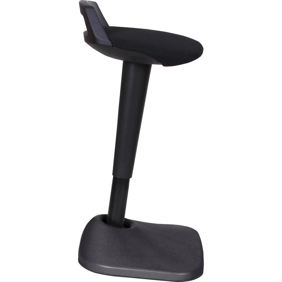 Lorell Pivot Chair - Black Fabric Seat - Square Base - 1 Each. Picture 7