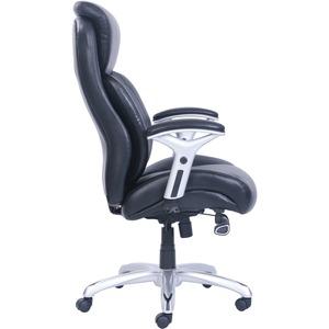 Lorell Big & Tall Chair with Flexible Air Technology - Black Bonded Leather Seat - Black Bonded Leather Back - 5-star Base - 1 Each. Picture 6
